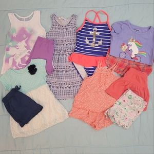 12pc Girl's *From Pajamas to a Swimsuit* Sz. 4/5 Bundle